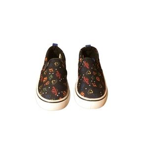 US Sports Outer Space Themed Canvas Slip On Shoes 10 (Toddler)